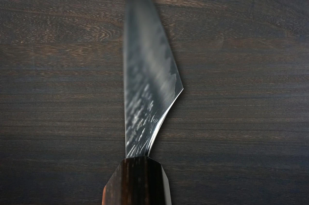 요시미 카토 R2 HYO 해머드 일본식 셰프 키리츠케 슬라이서(스지히키) 270mm 에보니 링 팔각형 손잡이