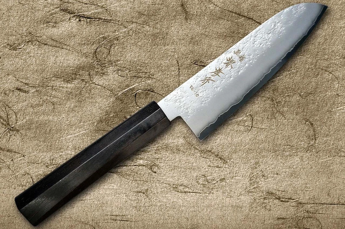 堺孝行 VG10 Nashiji WA 日式主厨Santoku刀 170mm 配全乌木手柄