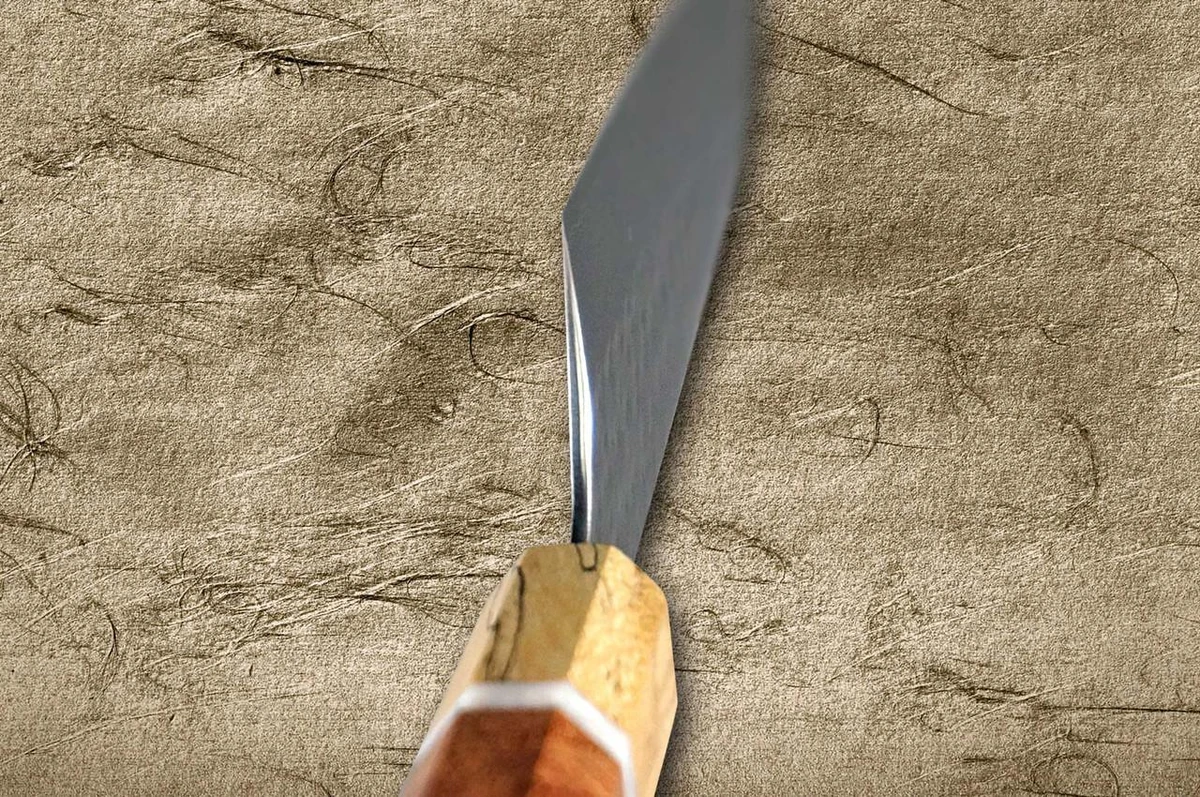 Yu Kurosaki R2(SG2) Hammered SENKO-EI WA KR8MP Japanese Chef's Bunka Knife 165mm with Karin Lump Wood with Maple Ferrule 