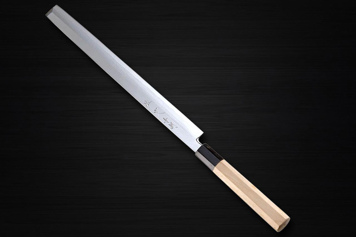 Sabun Aoko (Aogami No.1 steel) Japanese Chef's Takohiki(Sashimi) 300mm 
