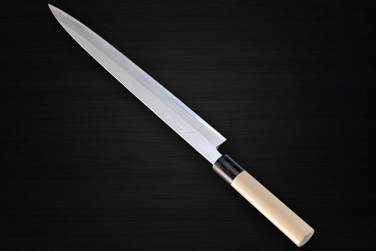 Sabun Honkasumi Gyokuhaku-ko (White Steel) Japanese Chef's Yanagiba(Sashimi) 330mm 