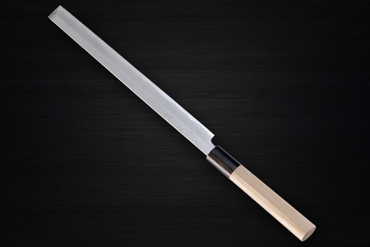 Sabun Honkasumi Gyokuhaku-ko (White Steel) Japanese Chef's Takohiki(Sashimi) 240mm 