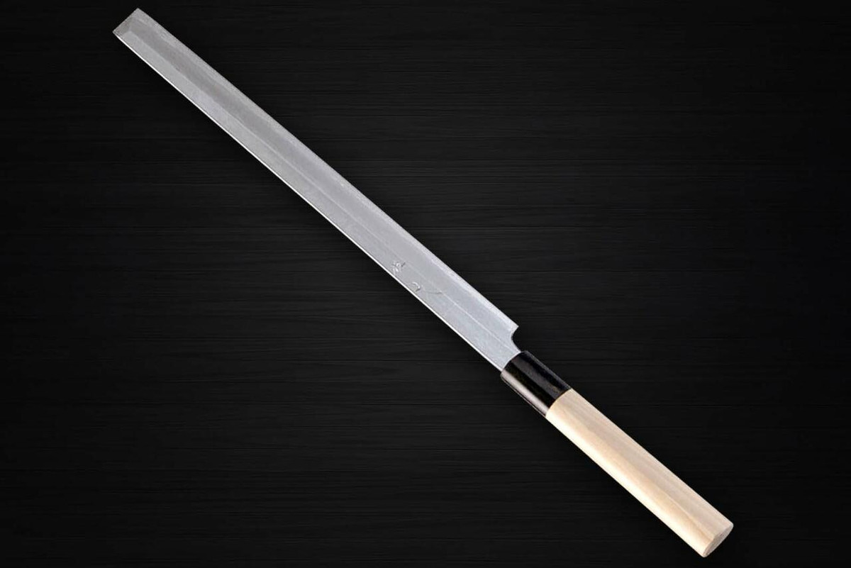 Sabun Honkasumi Gyokuhaku-ko White Steel Japanese Chefs TakohikiSashimi 300mm