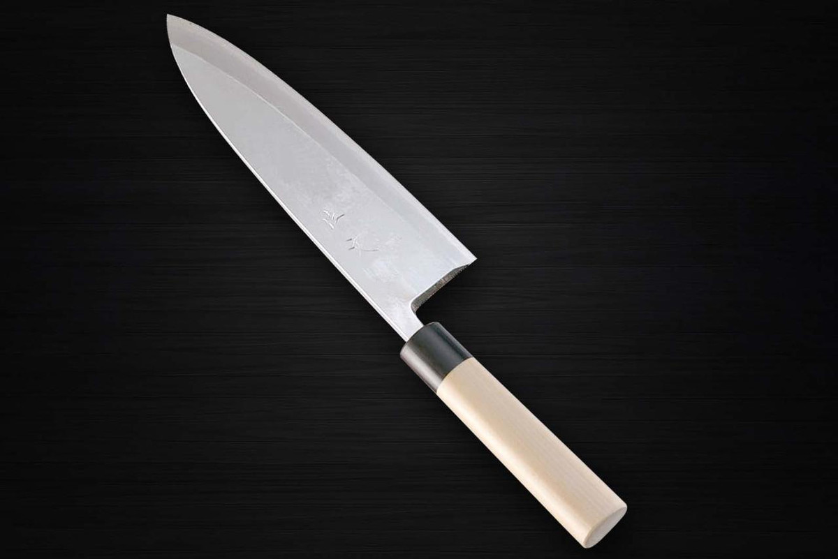 Sabun Honkasumi Gyokuhaku-ko (White Steel) Japanese Chef's Deba Knife 270mm 