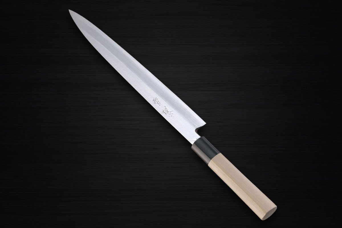 Yukifuji Chu-kasumi Gyokuhaku-ko White Steel Japanese Chefs YanagibaSashimi 270mm
