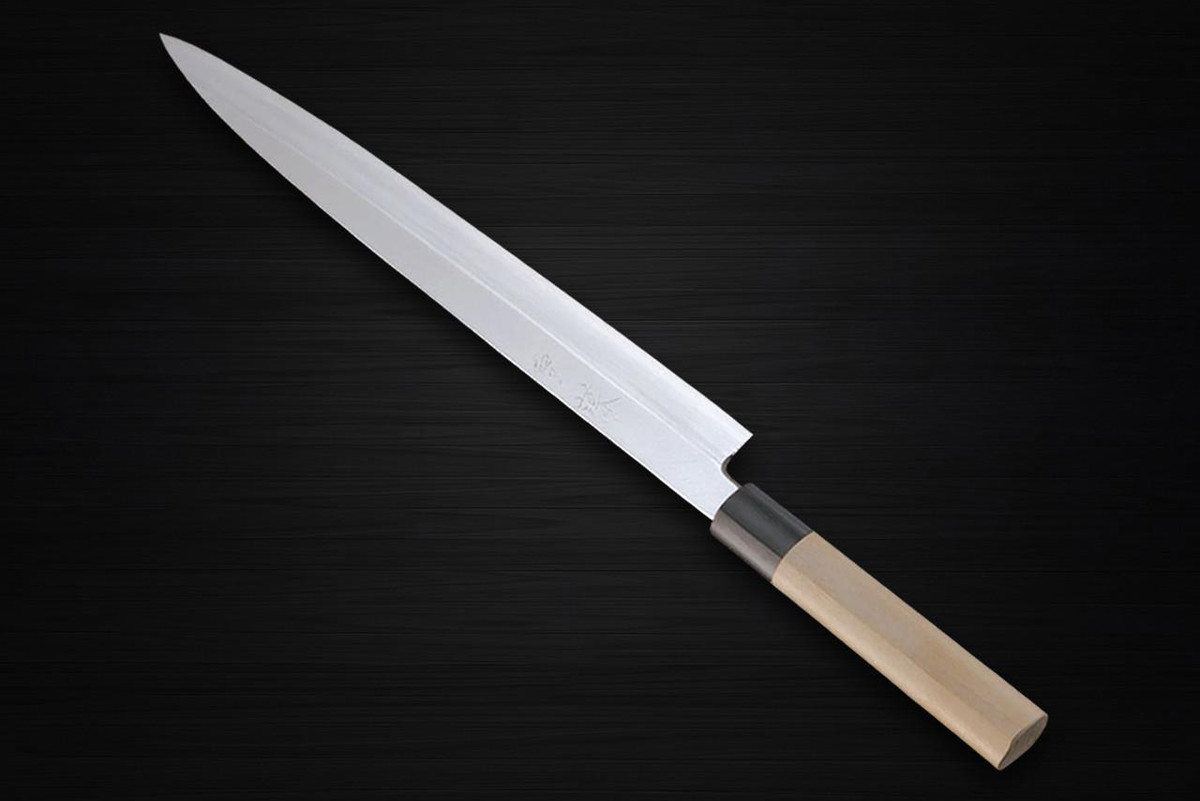 Yukifuji Chu-kasumi Gyokuhaku-ko (White Steel) Japanese Chef's Yanagiba(Sashimi) 330mm 