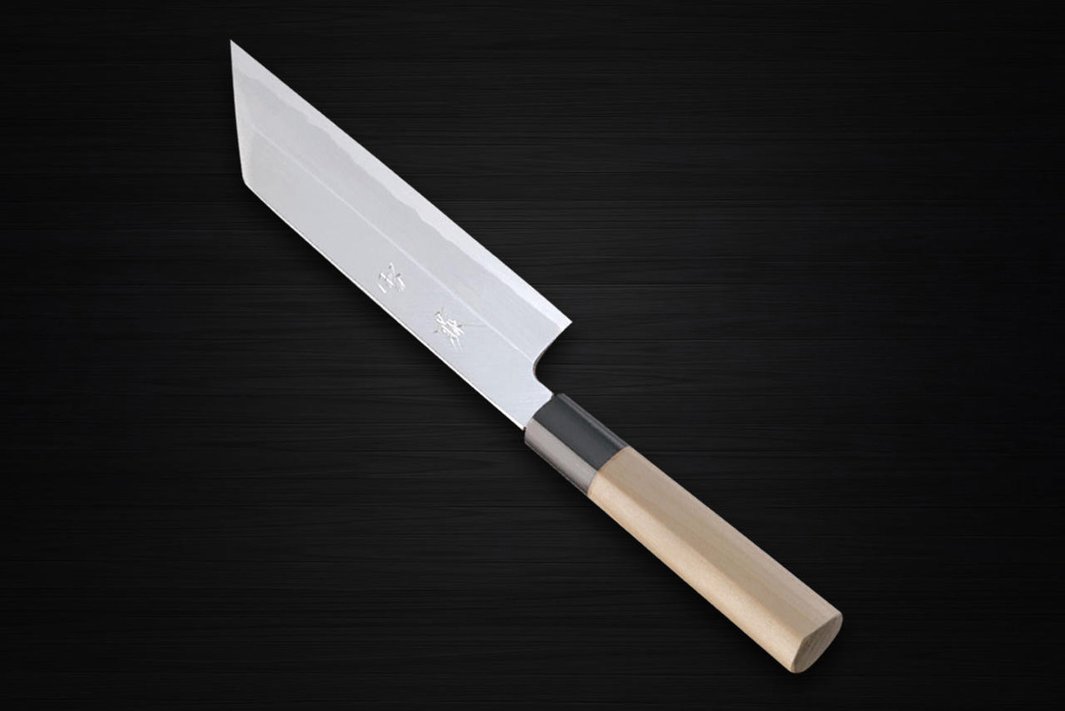 Yukifuji Chu-kasumi Gyokuhaku-ko White Steel Japanese Chefs Peeling Knife 180mm