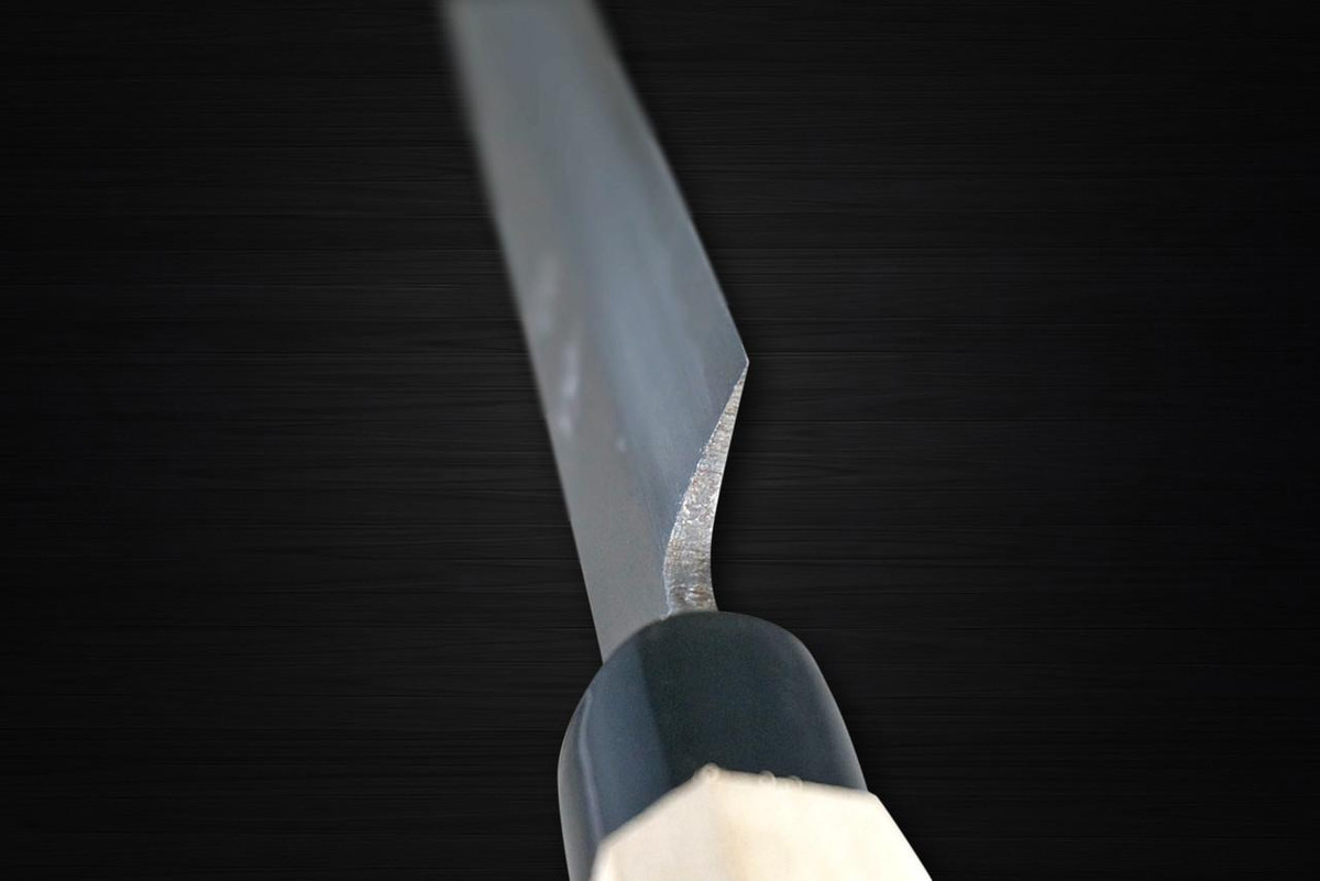 Yukifuji Chu-kasumi Gyokuhaku-ko (White Steel) Japanese Chef's Tuna-Kiri 570mm 