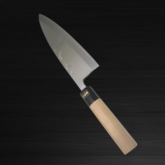Sakai Jikko Montanren Aoko Aogami No.2 steel Japanese Chefs Deba Knife 120mm