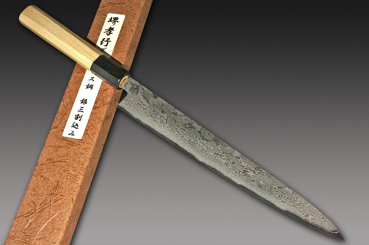SV33 タカユキ Sakai Takayuki 33-Layer Damascus Gingami No.3 Japanese Chef's