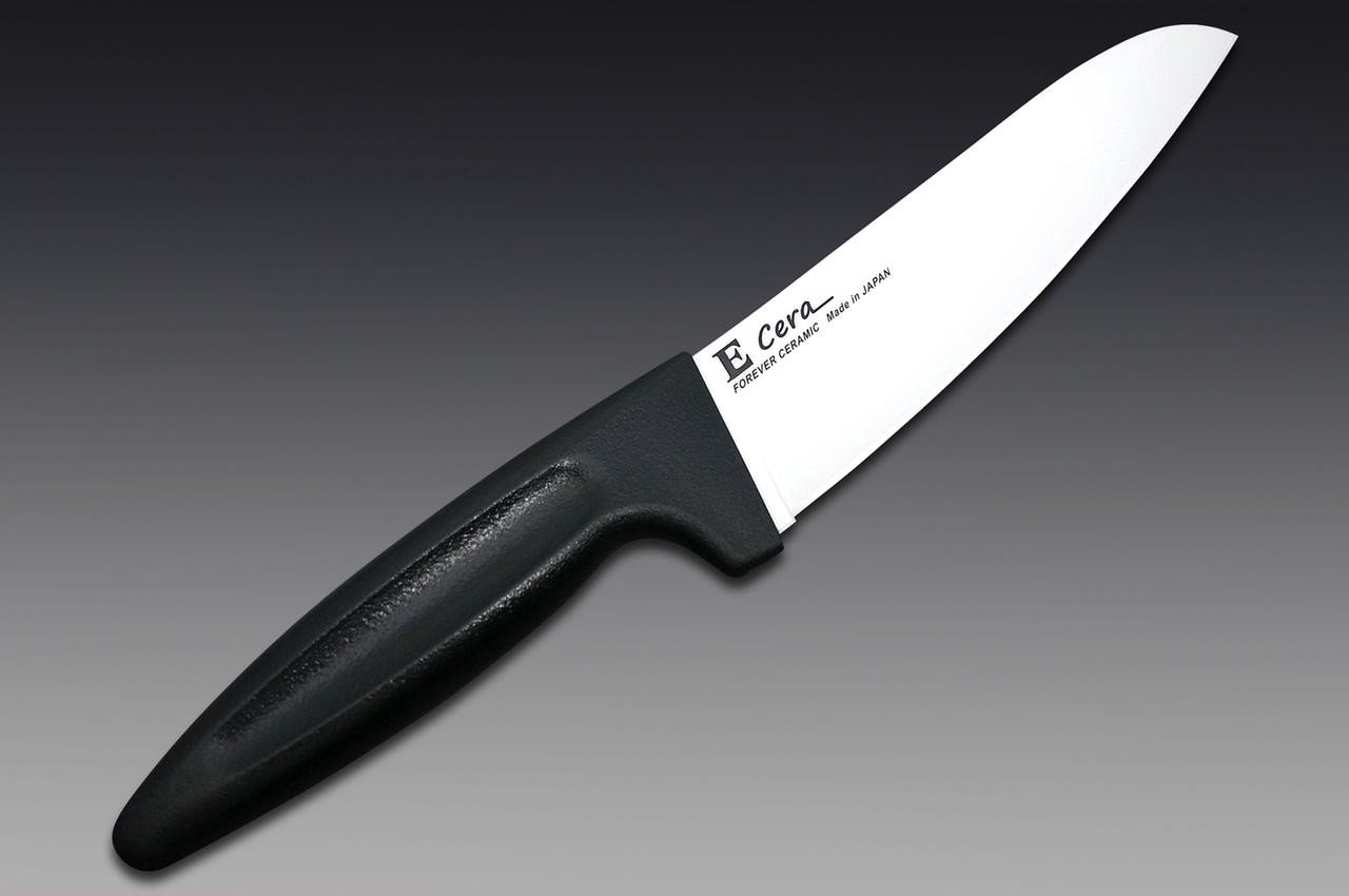 FOREVER E-Cera High Density Ceramic Black-Handle Japanese Chef's Gyuto  Knife 140mm