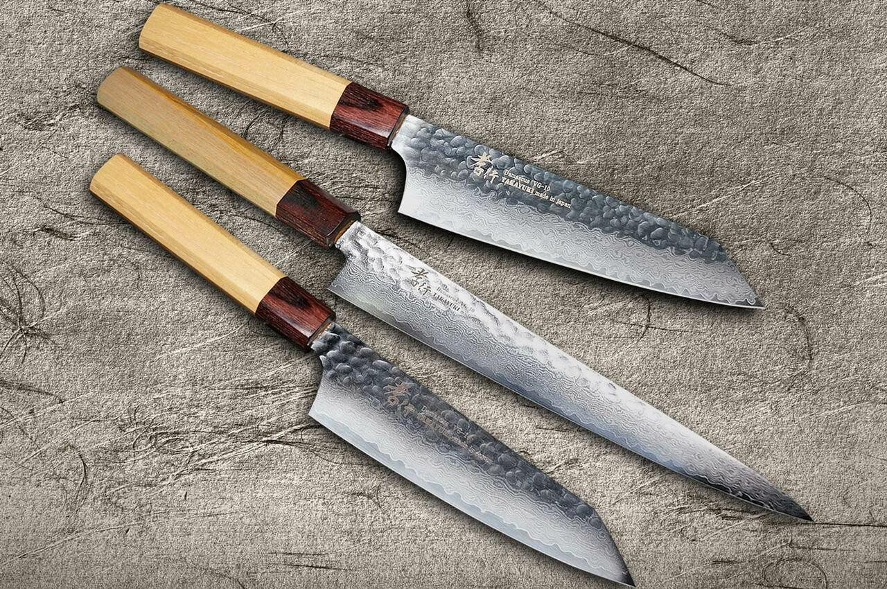 Kenka Damascus VG10 Steel Japanese Chef Kitchen Knife Set – The