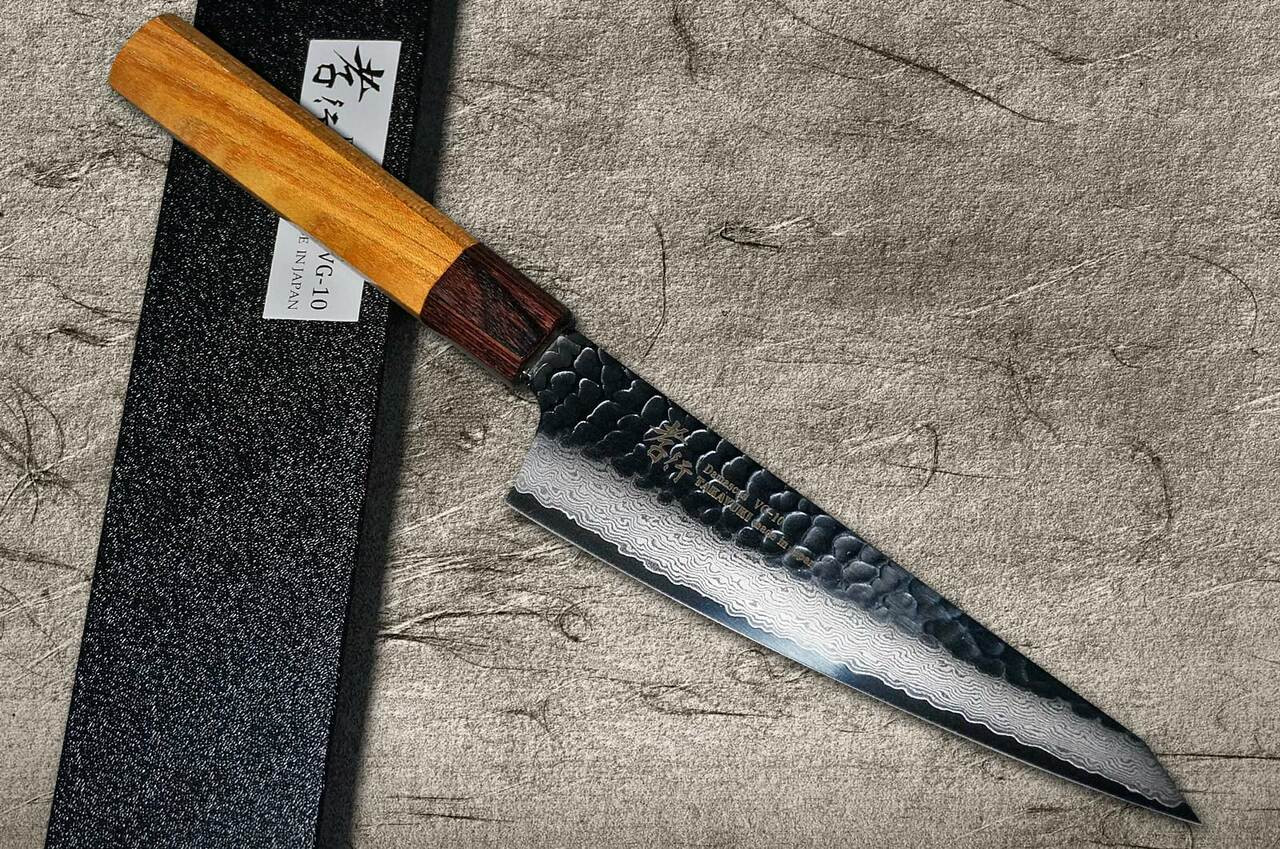 Sakai Takayuki VG10 33 Layer Damascus Gyuto Japanese Knife 210mm Keyaki (Japanese Elm) Handle