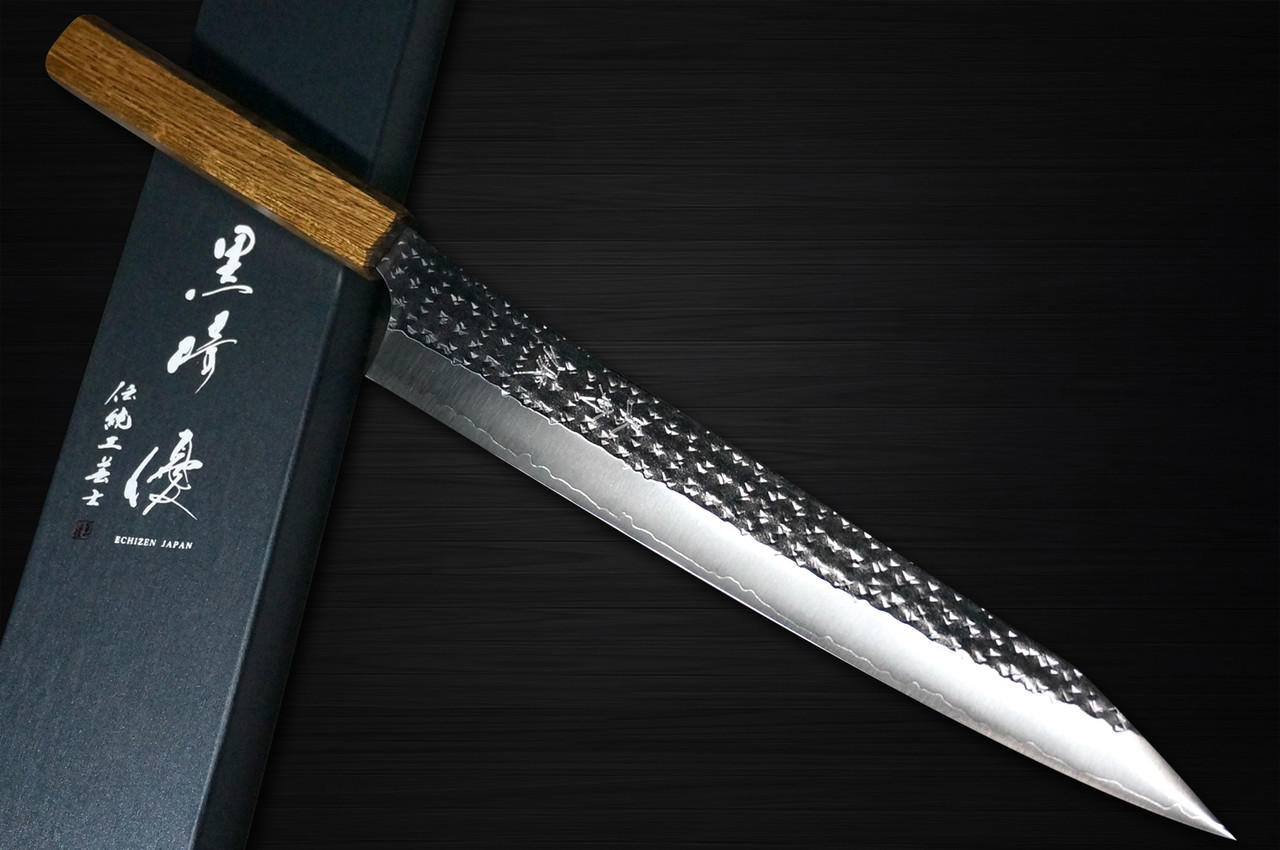 黑崎裕R2(SG2) 锤纹闪光影和OK8B 日本厨师切片刀(Sujihiki