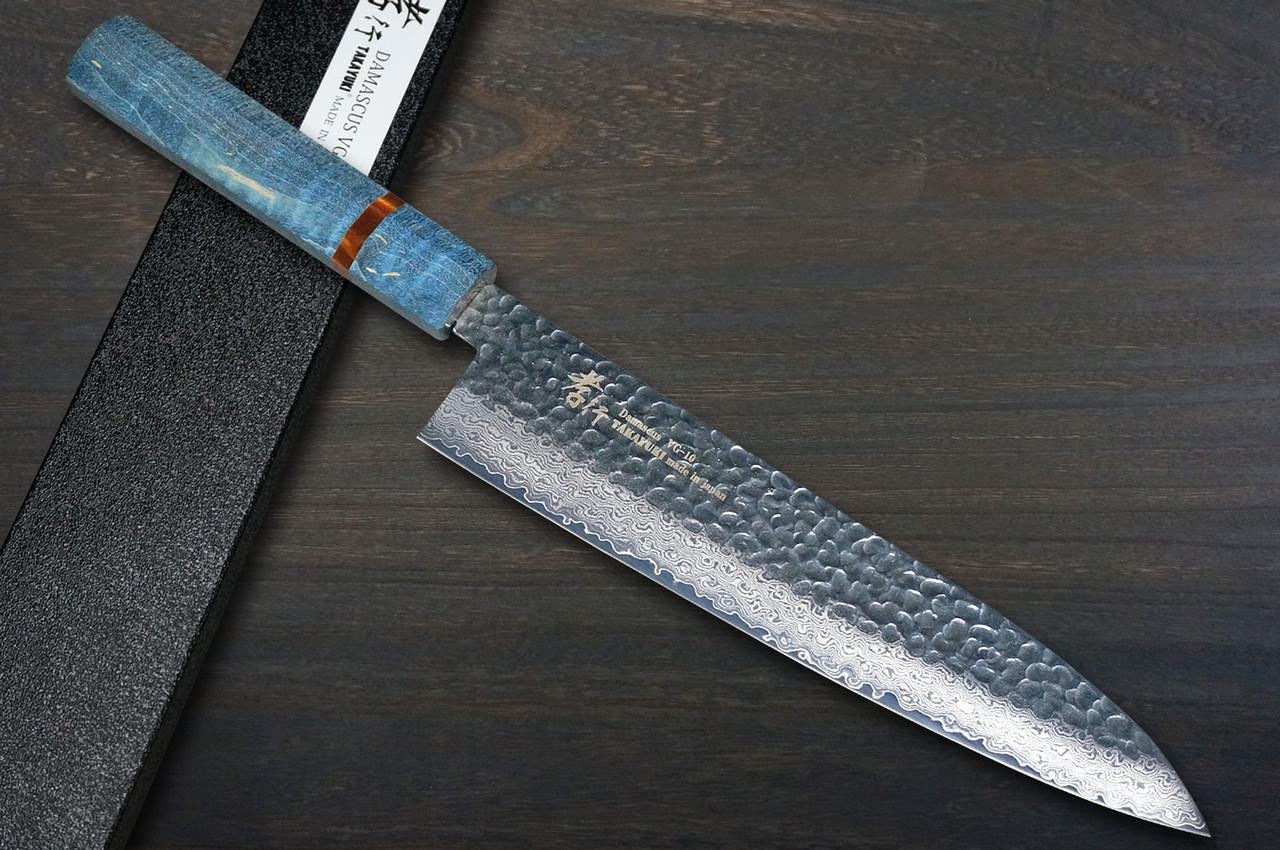 Japanese knife made of stainless steel, wood handle