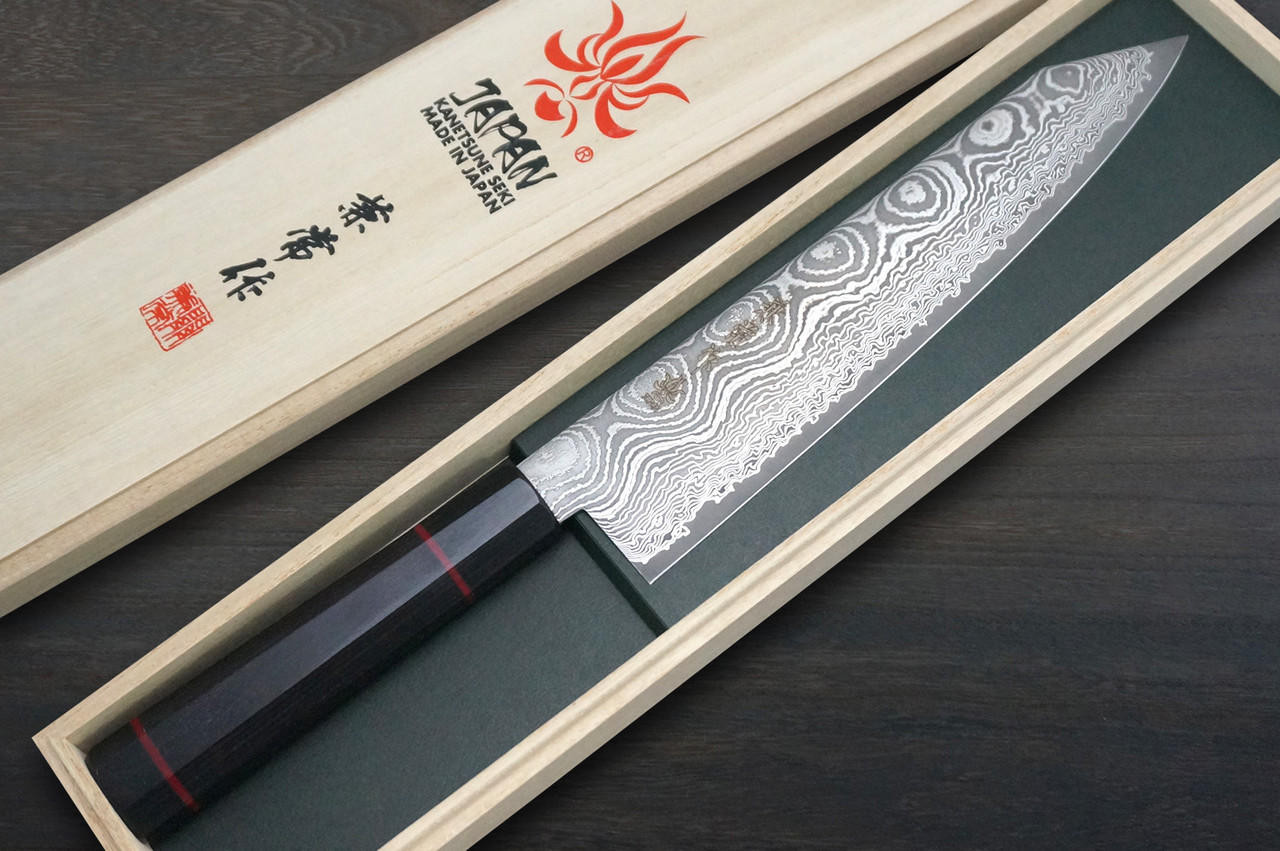 Kanetsune 101-Layer Damascus NAMISHIBUKI Japanese Chef's Kiritsuke-Gyuto  Knife 210mm | Japanese knives