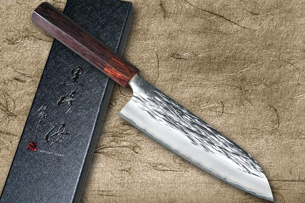 黑崎优R2(SG2) 锤纹JUHYO WA RS8H 日本厨师三德刀170mm 棕色环