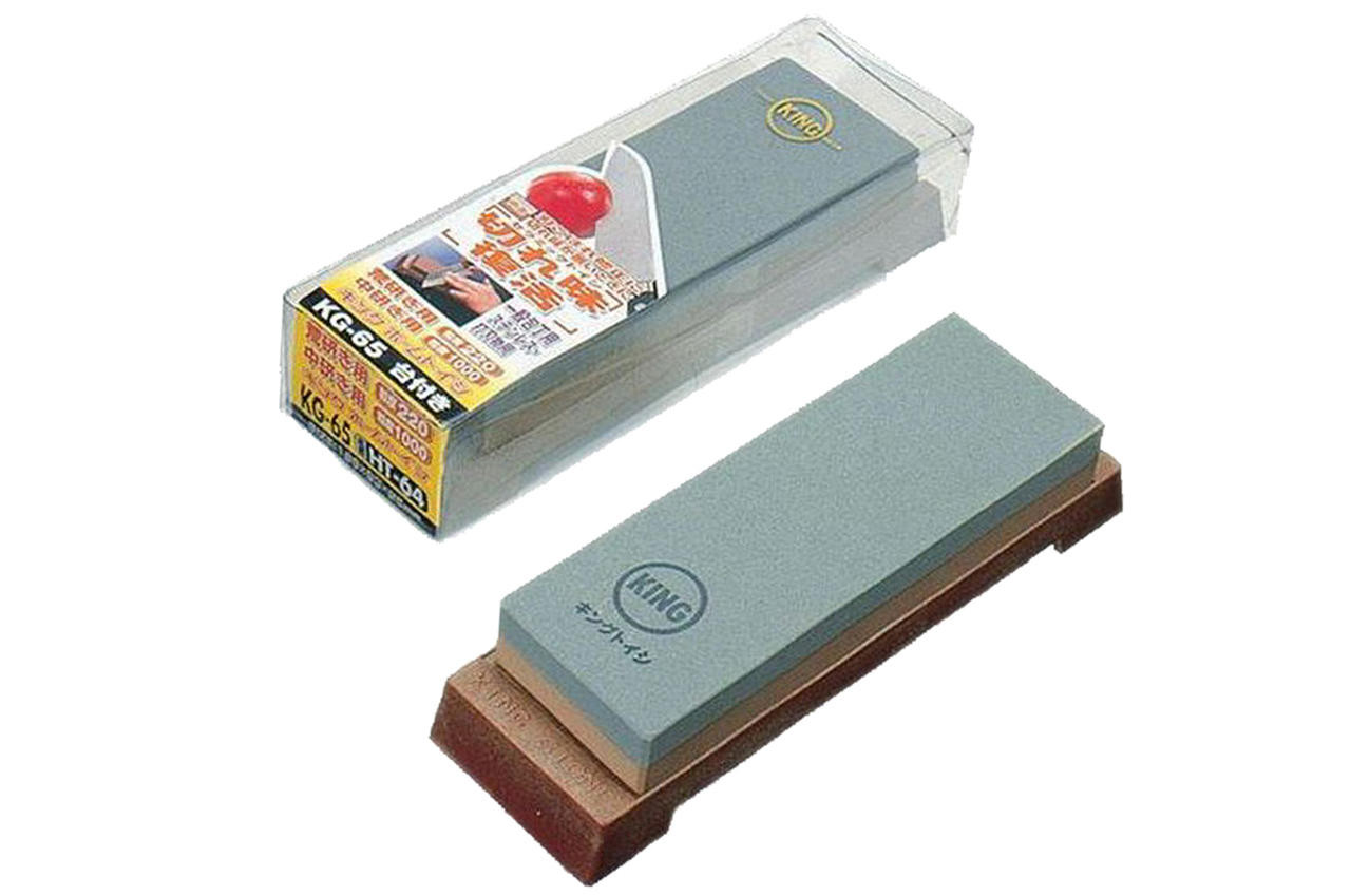 King 1000 & 250 Combination Sharpening Stone for Sushi Knives
