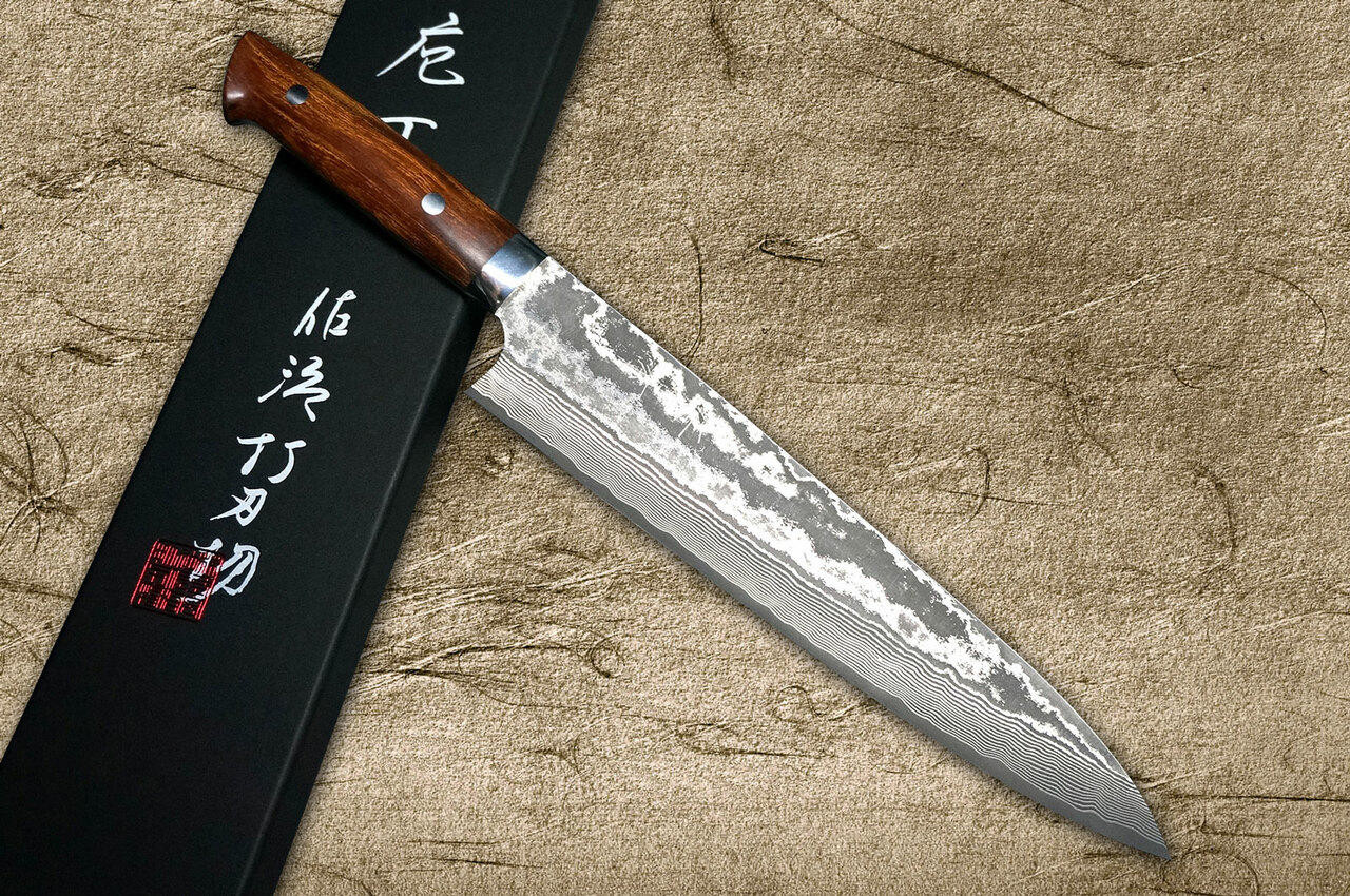 Takeshi Saji R2(SG2) Black Damascus IR Japanese Chef's Gyuto Knife