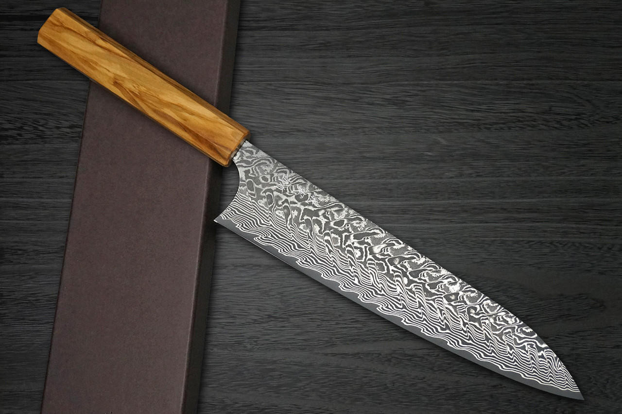 Yoshimi Kato 63 Layer VG10 Black Damascus RS Japanese Chef's Gyuto ...