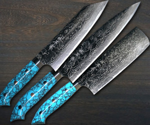 main Takeshi Saji R2 Diamond Finish Damascus TCA-NNM