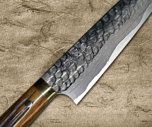 img Takeshi Saji VG10 Mirror Hammered Damascus DHM