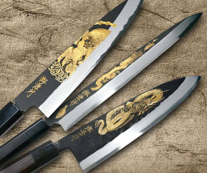 img Sakai Takayuki White Steel Kurouchi Gold-Engraving