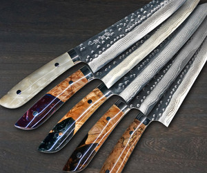 img Takeshi Saji SRS13 Mirror Hammered Damascus STW