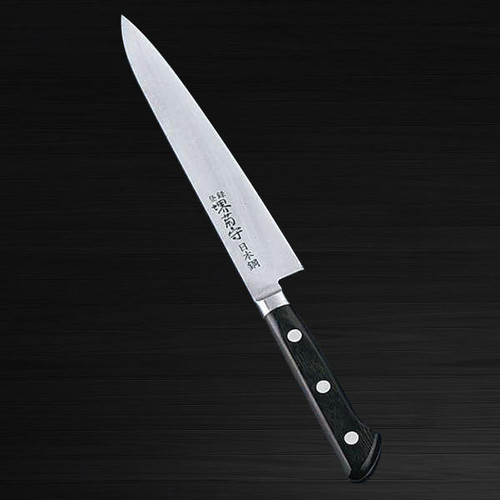 Sakai Kikumori Japanese Steel Metal Tsuba Chefs Petty KnifeUtility 120mm