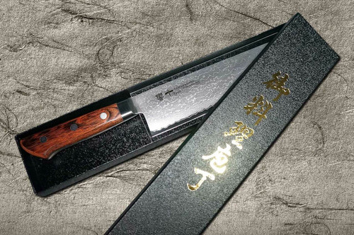 Tamahagane Kyoto 63 Layer-Damascus Wood Handle Japanese Chefs NakiriVegetable 180mm