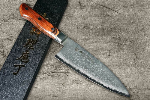 玉钢Kyoto 63层大马士革木柄日本厨师面包切片机230mm |日本刀