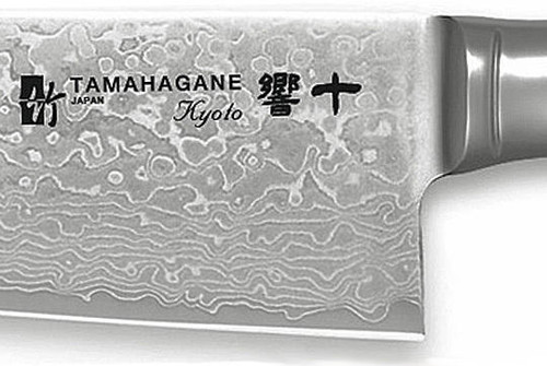 Tamahagane Banboo Kyoto 63 Layer-Damascus Japanese Chefs Santoku Knife 160mm