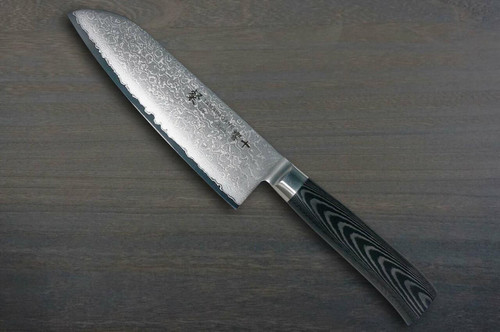 Tamahagane SAN Kyoto 63 Layer-Damascus Japanese Chefs Santoku Knife 175mm