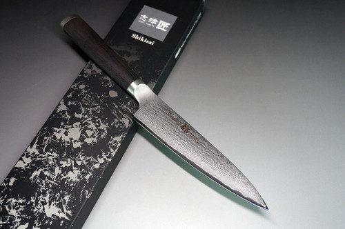 Shikisai MIYAKO 33 Layer Damascus AUS8 Japanese Chefs Petty KnifeUtility 130mm