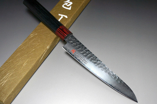 Kanetsune KC-950 DSR-1K6 Stainless Hammered Japanese Chef's Knife SET  (Gyuto180-Slicer210-Santoku-Vegetable-Petty)