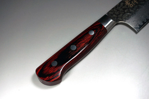 Sakai Takayuki 33-Layer VG10 Damascus Hammered Japanese Chefs Kengata-Gyuto Knife 190mm