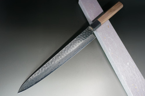 Sakai Takayuki 45-Layer Damascus Hammered WA Japanese Chefs SlicerSujihiki 240mm