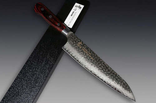 Sakai Takayuki 33-Layer VG10 Damascus Hammered Japanese Chefs Knife SET Gyuto 210mm - Petty 120mm