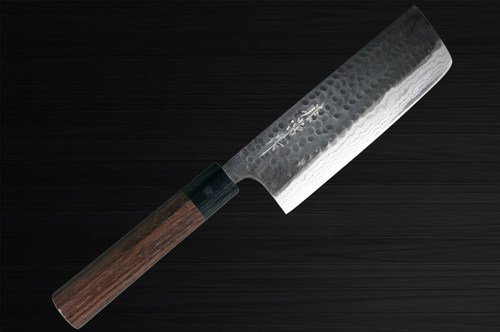 Kanetsune KC-930 Aogami No.2 Damascus Kurouchi Japanese Chefs NakiriVegetable 165mm