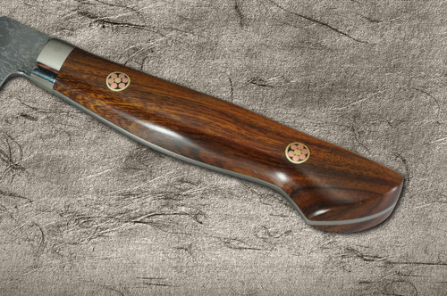 Shigeki Tanaka 33-Layer R2(SG2) Damascus IR Japanese Chef's Petty Knife(Utility) 150mm with Desert Ironwood Handle 