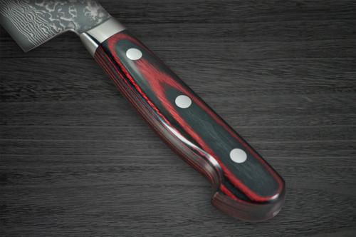 Yoshimi Kato 63 Layer VG10 Black Damascus PW Japanese Chefs Gyuto Knife 180mm with Laminated Wood Handle