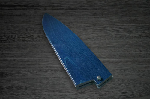 Indigo dyed Magnolia Saya Sheath for 180mm Chef KnifeGyuto