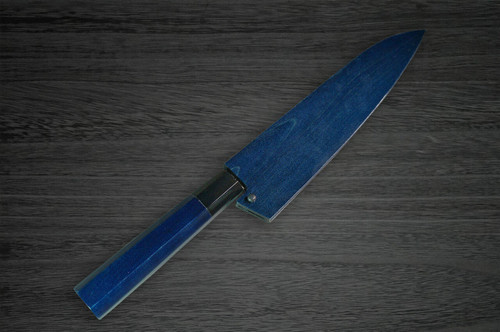 Indigo dyed Magnolia Saya Sheath for 180mm Chef KnifeGyuto