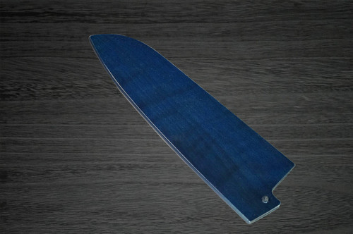 Indigo dyed Magnolia Saya Sheath for 180mm Santoku Knife