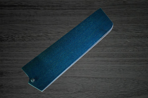 Indigo dyed Magnolia Saya Sheath for 180mm Santoku Knife