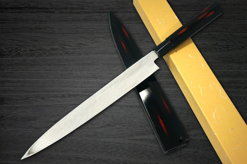 Sakai Takayuki Shikisai Kasumitogi White steel Japanese Chefs YanagibaSashimi 300mm Akebono with Saya Sheath