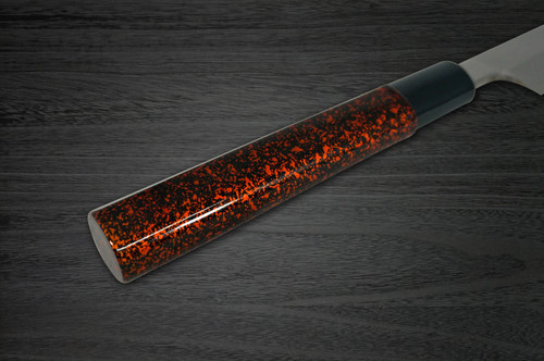 Sakai Takayuki Shikisai Kasumitogi White steel Japanese Chefs YanagibaSashimi 300mm Kincha with Saya Sheath