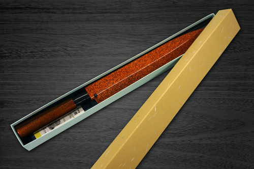 Sakai Takayuki Shikisai Kasumitogi White steel Japanese Chefs YanagibaSashimi 330mm Hikari with Saya Sheath