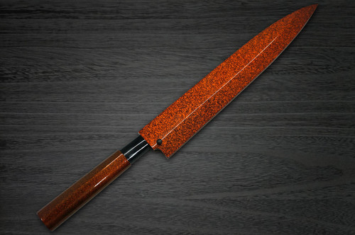 Sakai Takayuki Shikisai Kasumitogi White steel Japanese Chefs YanagibaSashimi 330mm Hikari with Saya Sheath