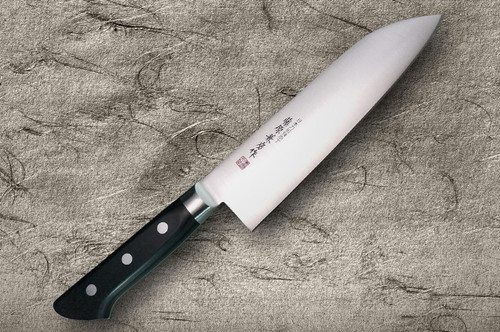 Fujiwara Kanefusa Molybdenum Stainless Japanese Chefs Santoku Knife 180mm